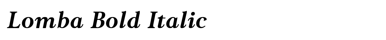 Lomba Bold Italic